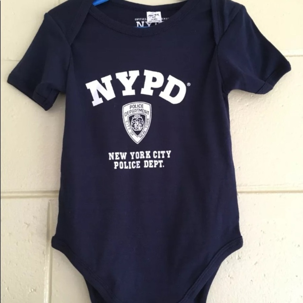 NYPD Baby Romper New York Police Dept Logo Navy - Picture 2 of 5